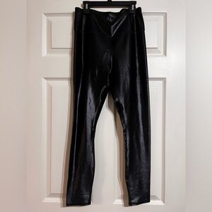 Maurices Liquid Leather Black Leggings